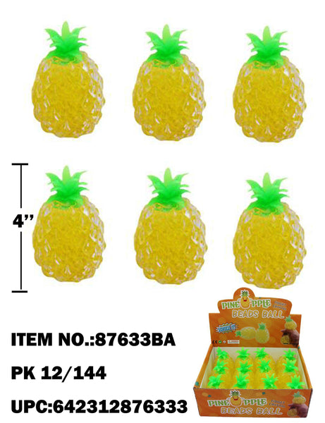 SQUEEZE  PINEAPPLE  W/ BUBBLE BEAD INSIDE