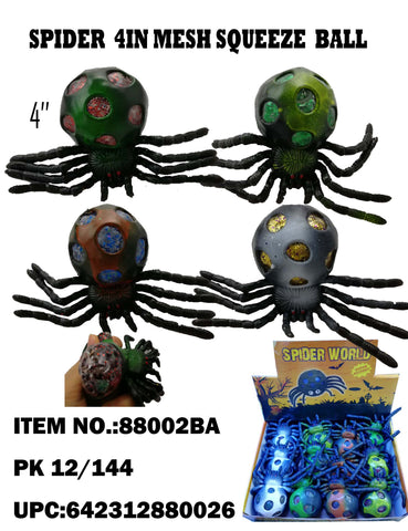 Squeeze 6in Spider with Jelly Beads