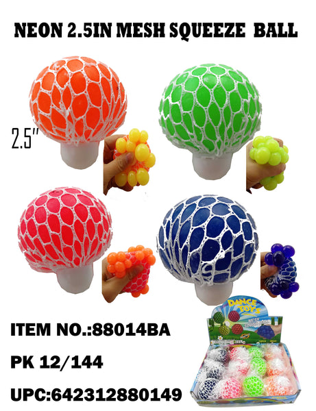 Neon 2.5in Mesh Squeeze Ball
