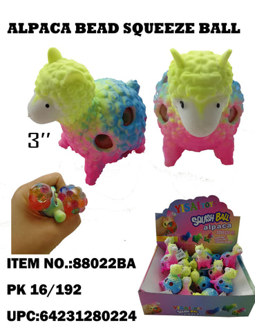 Rainbow Squeeze 3.5in Alpaca with Beads