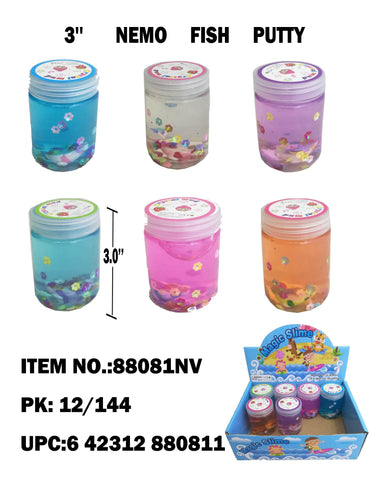 3" TROPICAL FISH IN PUTTY