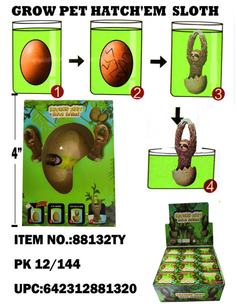 3 " HATCH'EM EGG/ SLOTH