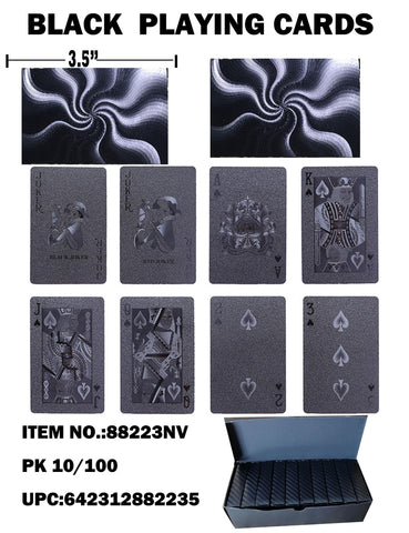 black color laser coil play card
