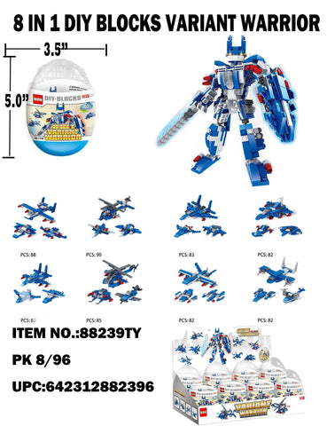 8 IN 1 DIY COMBINATION BLOCK TOY /VARIANT WARRIOR