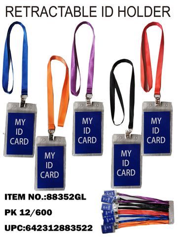 MIX COLOR LANYARD ID HOLODER /VERTICAL TYPE 12/600 PCS