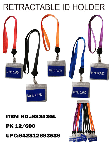 MIX COLOR LANYARD EXTENDABLE ID HOLDER /HORIZON TYPE