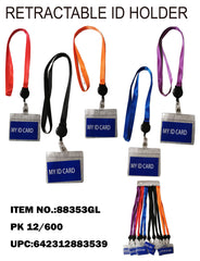 MIX COLOR LANYARD EXTENDABLE ID HOLDER /HORIZON TYPE