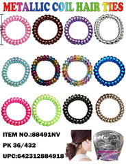 COLOR COIL HAIR TIES