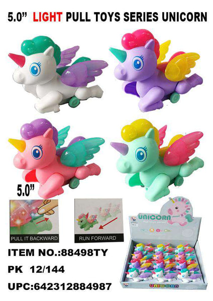 LIGHT UP PULL STRING N GO TOYS/ UNICORN