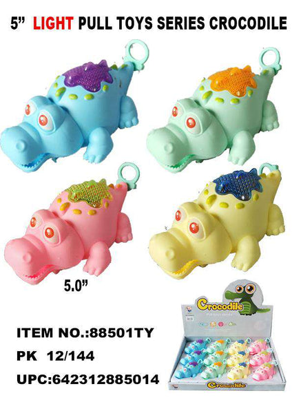 5" LIGH UP PULL STRING N GO TOYS/ CROCODILE