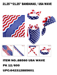 WAVY USA Flag Bandana