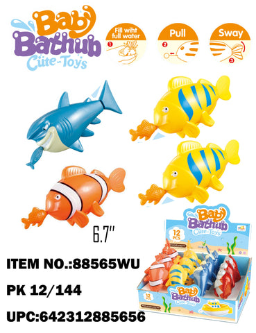 WIND UP SEA LIFE SHARK, NEMO FISH & GOLDEN FISH Mixed