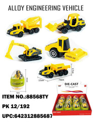 LITTLE DIE CASE CAR IN EGG SHELL CONSTRUCTION TRUCK