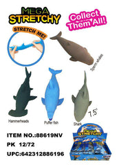 7" MEGA STRETCHY OCEAN CREATURE 4 MIXED
