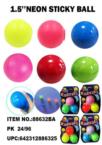 1.75" NEON STICKY N STRETCH BALL