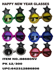 GLITTER STAR HNY GLASSES