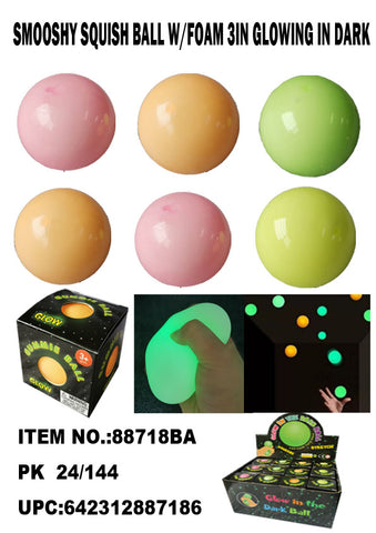 GLOW-IN-THE-DARK MINI SMOOSHY BALL