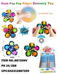 5 FINGER POPPER FIDGET SPINNER ANIMAL PRINT