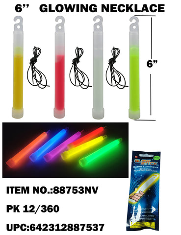 6" GLOWING STICK NECKLACE