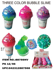 170G ICE CREAM CONE BUBBLE SLIME W/ BEADS