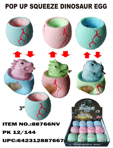 POP UP SQUEEZE DINOSAUR EGG