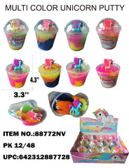 LARGE ICE CREAM CUP PUTTY WITH UNICORN