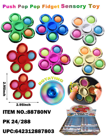 5 FINGER POPPER FIDGET SPINNER METALLIC COLOR