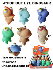 DINOSAUR POP OUT EYE SQUEEZE TOY