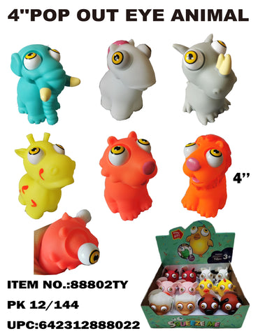ANIMAL POP OUT EYE SQUEEZE TOY
