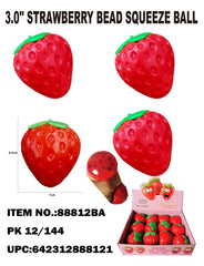 3" STRAWBERRY SQUEEZE BALL