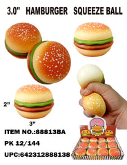 3" HAMBURGER SQUEEZE BALL