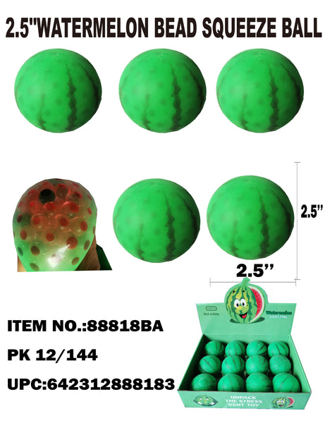 2.5" WATERMELON SQUEEZE BALL