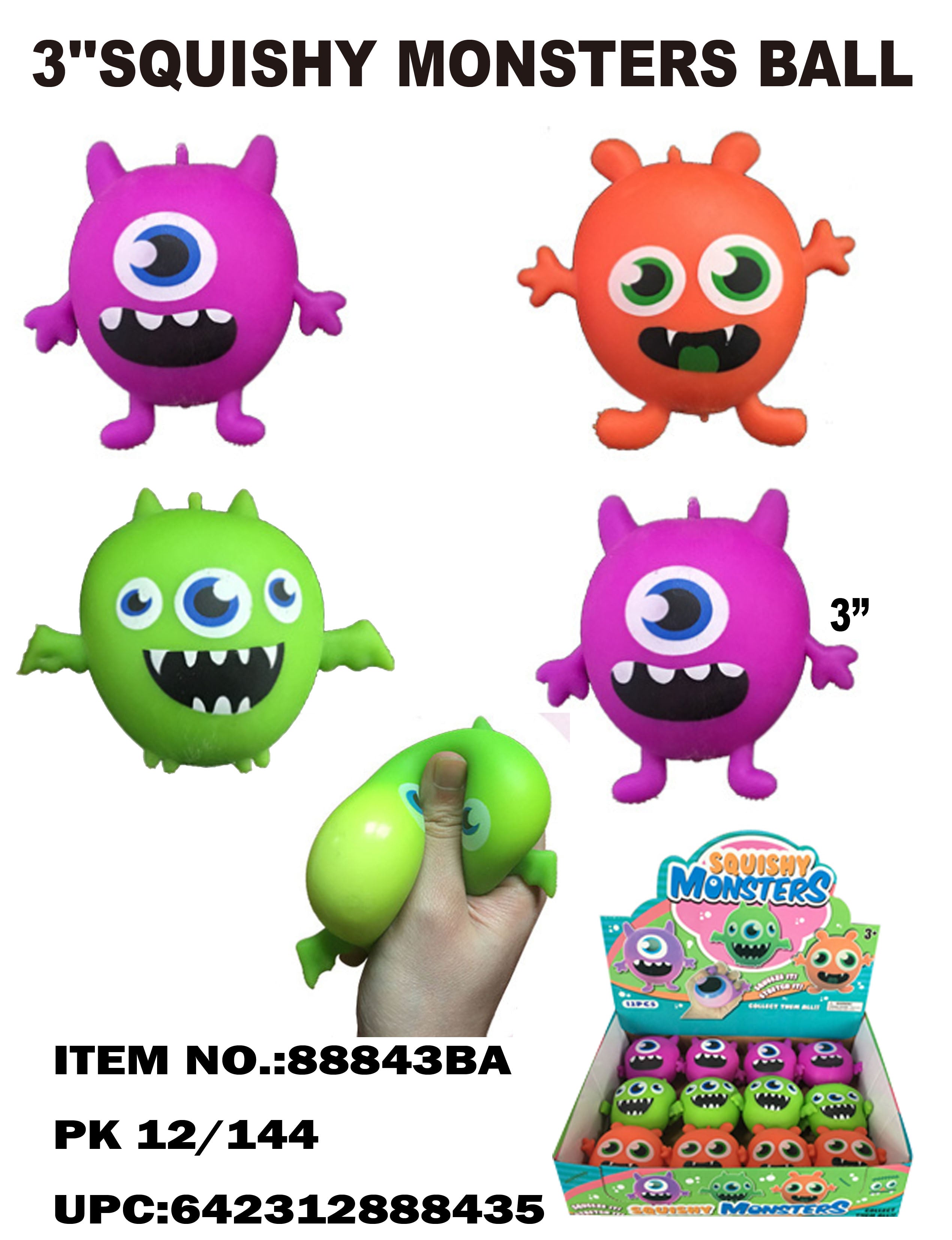 squishy monsters ASSORTED SQUISHY MONSTER SQUEEZE – Best Value Products