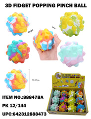 2.75" NEW 3D FIDGET POP BUBBLE BALL