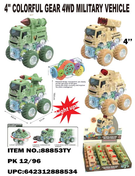 LIGHT UP MILITARY FRICTION TRUCK