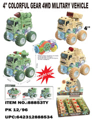LIGHT UP MILITARY FRICTION TRUCK