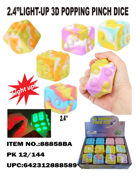 LIGHT 3D FIDGET POPING PINCH  BALL/DICE