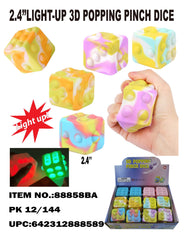 LIGHT 3D FIDGET POPING PINCH  BALL/DICE