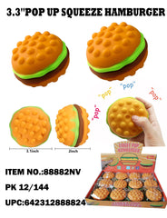 NEW 3D FIDGET POPING PINCH /HAMBURGER