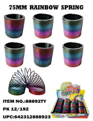 3" METALLIC COLOR RAINBOW SLINKY TOY