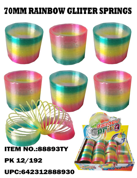 3" RAINBOW GLIITER SLINKY TOY