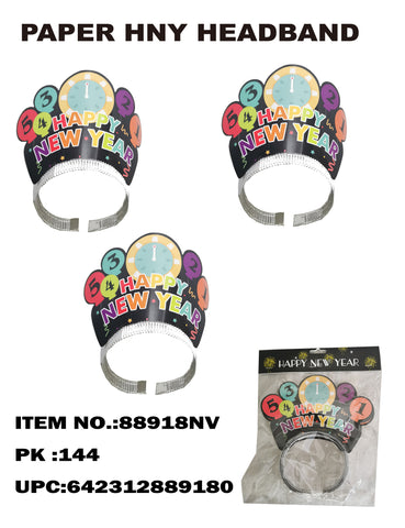 Big Size HNY TIARA  W/ COUNTDOWN NUMBERS 3PCS/Bag 144BAGS/CS