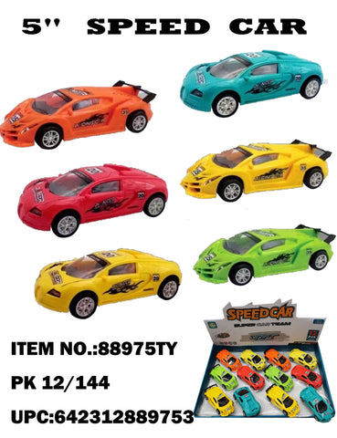 5" Speed Car 6 Colors Mixed