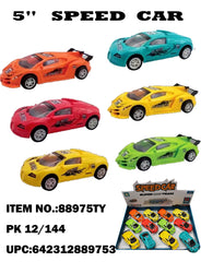 5" Speed Car 6 Colors Mixed