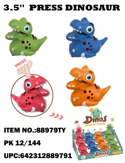 3.5" Press & Go Dinosaur Assorted Colors