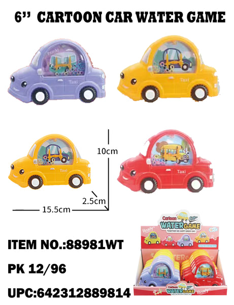 Cartoon Taxi Water Game Assorted Colors