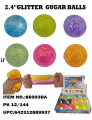 2.4" Glitter Squeeze Sugar Ball