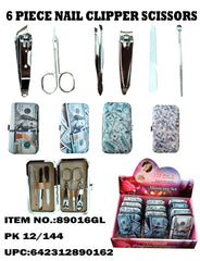 6PCS Manicure Set in US Dollar Print Case