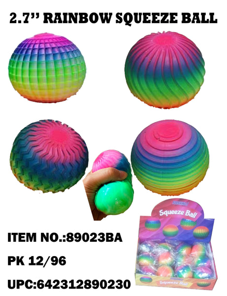 3" Rainbow Squeeze Ball 3 Style Mixed