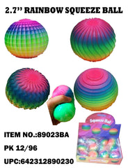 3" Rainbow Squeeze Ball 3 Style Mixed